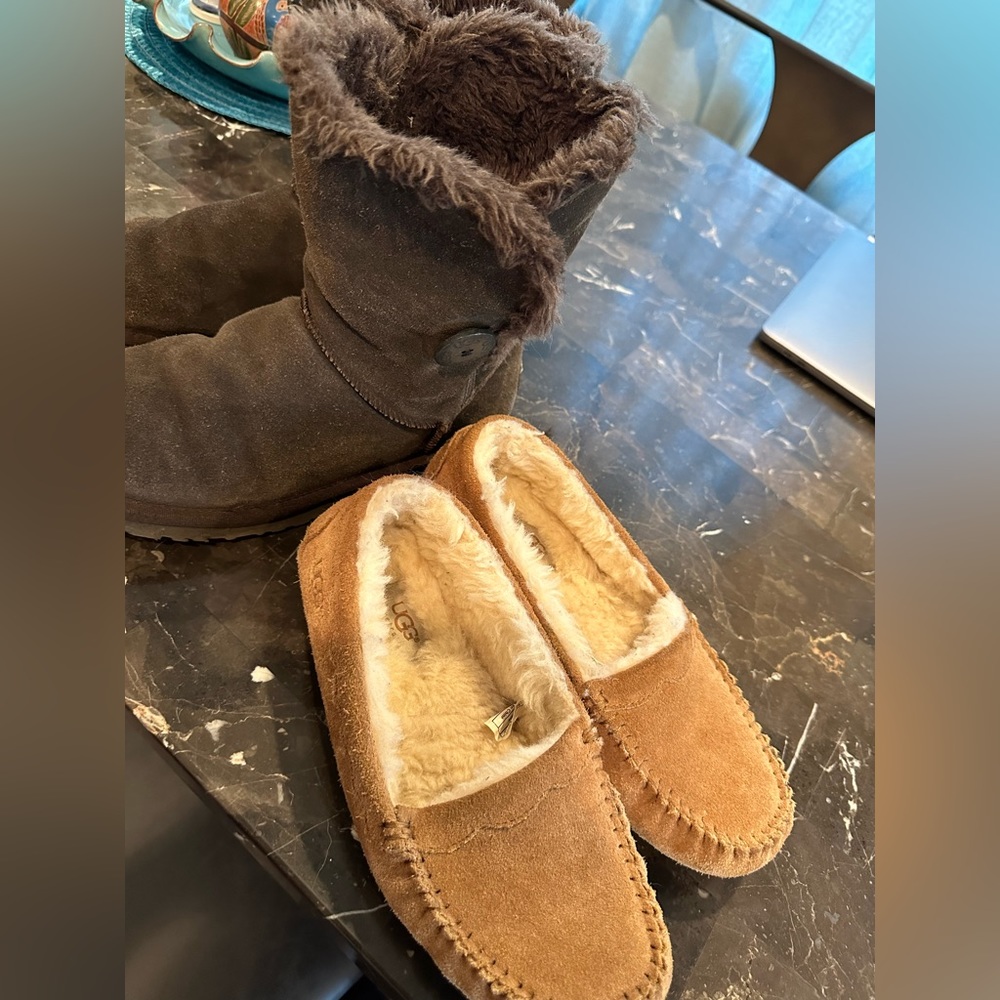 UGG Ansley Slipper and Bailey Button Boot -size 8 Women’s